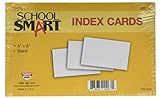 School Smart Heavyweight Plain Index Cards - 5 x 8 inches - Pack of 100 - White