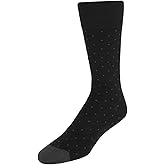 Trafalgar Men's Croix Polka Dot Patterned Mid-Calf Merino Wool Socks (1 Pair)