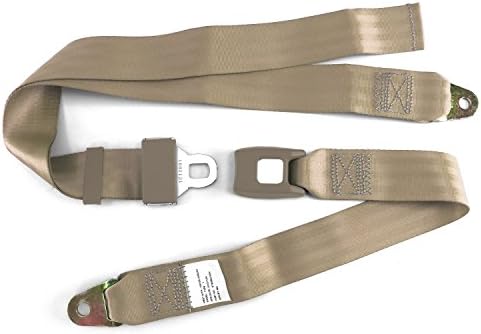 safeTboy STBSB2LSTN 2pt Tan Lap Seat Belt Standard Buckle - Each big dog 2 din streetrod 409 classic