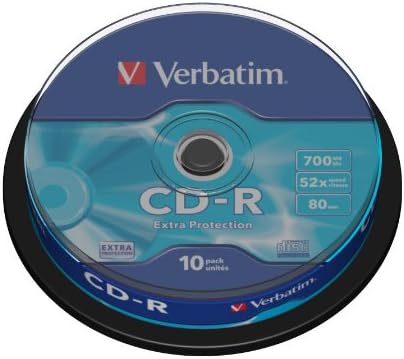 Verbatim 43437 10PK 80Min 52X CD-R Spindle Blank Recordable Discs