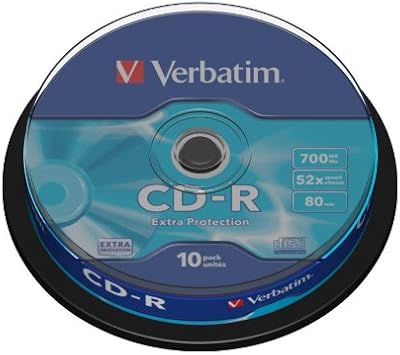 Verbatim 43437 10PK 80Min 52X CD-R Spindle Blank Recordable Discs
