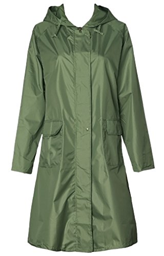 Light Weight Easy Carry Wind Packable Raincoat Outdoor Jacket Poncho (Green,XL)