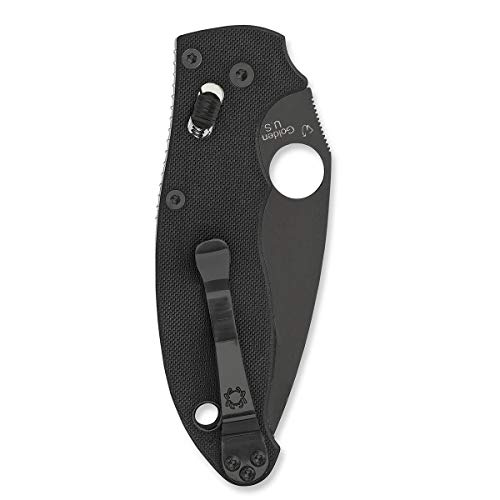 Spyderco Manix 2 Folding Knife - Black G-10 Handle with PlainEdge, Full-Flat Grind, CPM S30V Steel B - //coolthings.us