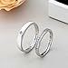 TIDOO Jewelry 1 Pair Wedding Rings for Women and Men Pure 925 Sterling Silver Jewelry Cubic Zirconia CZ Opening Couple Rings