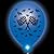 Checkered Flag White Balloons Blue Lights 10 Pack