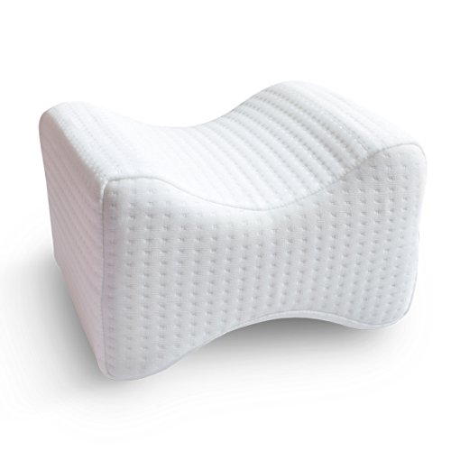 Memory Foam Orthopedic Knee Pillow for Sciatica Relief, Back Pain, Leg Pain, Hip and Joint Pain - Wedge Contour Pregnancy Cushion