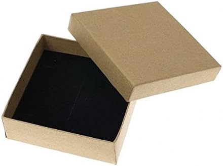 Joyero de papel caja de regalo marrón con espuma pad 9 x 9 cm PK1: Amazon.es: Hogar