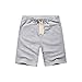 Leward Men's Casual Classic Fit Cotton Gym Short (L, Gray)