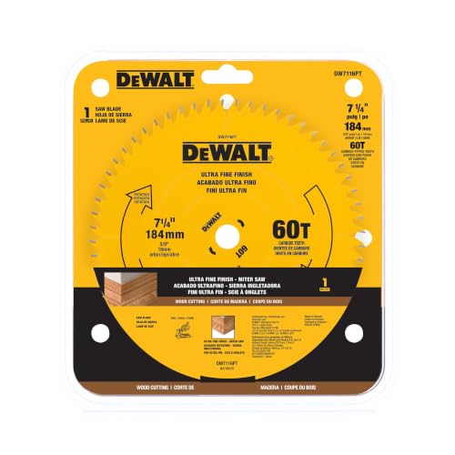 DEWALT DW7116PT DEWALT DW7116PT 60T Precision Trim Miter Saw Blade, 7-1/4" photo 8