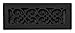 Decor Grates ST310 Scroll Design Floor Register, 3x10 Inches, Textured Black