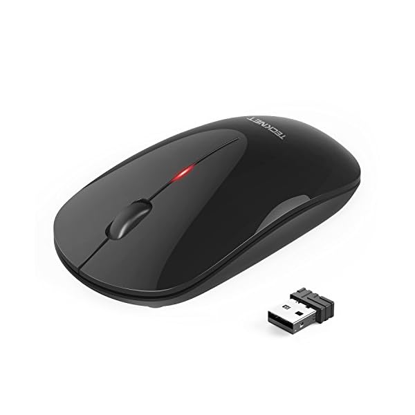 TECKNET-Slim-Wireless-Mouse-24G-USB-Cordless-Mouse-For-Laptop-PC-Computer-Windows-Mac-Linux-Vista-Macbook-Nano-Receiver-18-Month-Battery-Life-Extra-Long-Range TECKNET Wireless Mouse, Computer Mouse for Laptop PC Desktop, Mice with 3200 DPI Optical Tracking, 18 Month Battery Life…