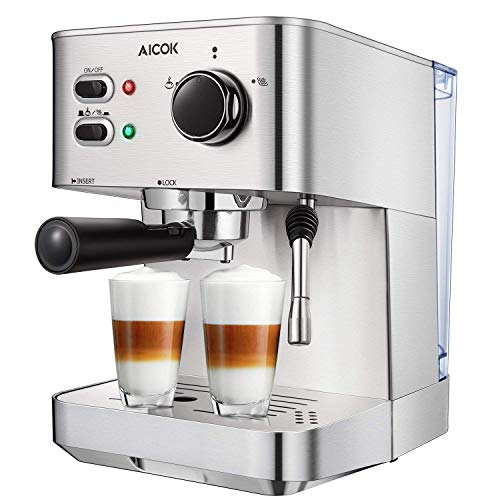 Aicok Espresso Machine, 15 Bar Espresso and Cappuccino Machine with