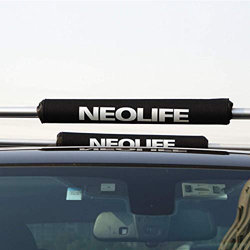 Neolife Aero Round Roof Rack Pads for Car Surfboard Kayak SUP Snowboard Racks 19 Inch Long Black [Pair] - Thumbnail 4