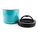 Airscape Stainless Steel Coffee Canister | Food Storage Container | Patented Airtight Lid | Push Out Excess Air Preserve Food Freshness (Small, Glossy Turquoise)
