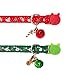 KOOLTAIL Christmas Breakaway Cat Collar with Bell - 4 Pack Safety for Cat&Dog Kitten Collars Red and Green