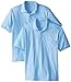 Hanes Men's Short-Sleeve Jersey Pocket Polo (Pack of 2), Light Blue, X-Large