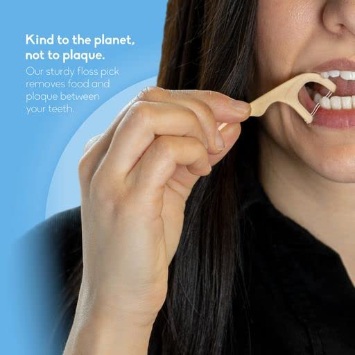 The Humble Co. Floss Picks (200 Count) Sustainable, Plant Based and