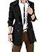 Men's Slim Double Breasted Trench Coat Belted Long Jacket Overcoat Outwear