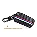 Key Fob with Keychain for BMW, M-Colored Stripe Carbon Fiber Pattern Key Holder Cover Case for BMW 1 2 3 4 5 6 7 Series X3 X4 M5 M6 3/4 Buttons Keyless Remote Smart Shell