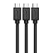 UNITEK 3-Pack Premium Micro USB Cable High Speed USB 2.0 A Male to Micro B Sync and Charge Charging Cables for Android, Samsung, HTC, Motorola, Nokia and More (Black)