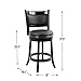 Boraam Augusta Counter Height Swivel Stool, 24-Inch, Black