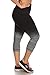 Womens Plus Size Ombre Capri Activewear Leggings
