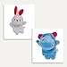 Carejoy Cute 10pcs Velvet Animal Style Finger Puppets Set