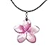 Zero Gravity Hawaii Hawaiian Jewelry Light Pink Plumeria Flower Hand Carved Shell Necklace