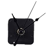 Mudder DIY Clock Movement Mechanism, 1/5 Inch Maximum Dial Thickness, 17/25 Inch Total Shaft Length (Black)