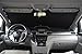 240T Fabric 2 pc Windshield Sun Shade for Car SUV Trucks Minivan Vehicle Window Sunshade Heat Shield 2pc - Medium