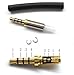 Gold 4 Pole 3.5mm Male Repair Headphone Jack Plug Metal Audio Soldering & Spring
