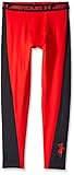 Under Armour Boys' HeatGear Armour Up Logo Fitted Leggings, Risk Red (600), Youth Medium