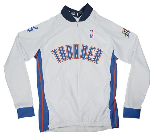 NBA Oklahoma City Thunder Women's Long Sleeve Cycling Home Jersey, Large, White