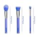 Refand Makeup Black Brushes, Professional Makeup Kits Face Brushes Set 15 PCs Purple Fish Pattern