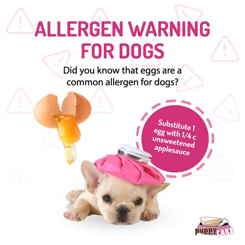 Puppy Cake Mix Dog Birthday Cake Kit, with Bone Silicone Pan and