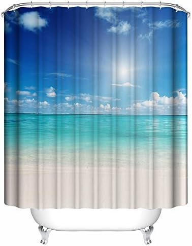 Cultural Atmosphere The Blue Sky White Clouds Summer Sunshine Decorate Bathroom Shower Curtain 48x72 Inch