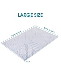 Alfombrilla de silicona con diseño de lápiz 3D grande con plantillas básicas y 2 tapas de silicona para los dedos de alta temperatura, alfombrilla de dibujo para niños o adultos, Transparente