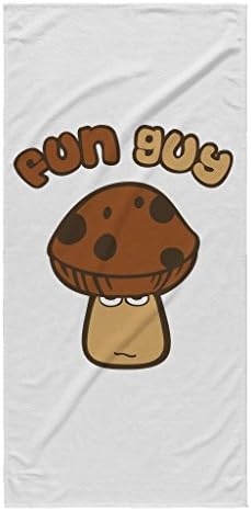 FunGuy Mushroom | Funny White 30" X 62" Beach Towel