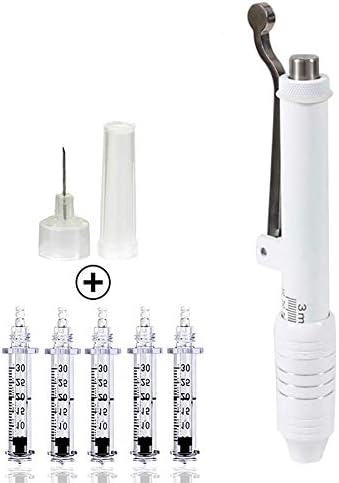 JYY Hyaluronic Injection Pen with 5 Ampoule Head High Pressure Acid Guns Atomizer for Lip Lifting Skin Care Anti Wrinkle