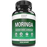 Pure Moringa Oleifera Capsules from Envy Nutrition - All Natural Gluten Free Moringa Leaf Powder Capsules - Turbocharge Your Metabolism and Energy Levels - Vegan Supplement for Mood and Memory