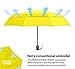 EEZ-Y Travel Umbrellas for Rain - Wind Resistant w/Open Close Button - Yellow