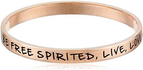 Ettika Rose Gold-Colored Bangle Bracelet , 2.5"