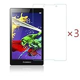 FanTEK Lenovo Tab 2 A8 A8-50 8-Inch Tablet Screen Protector - 3 Pack Ultra Thin Crystal Clear High Definition Anti-Bubble Cover Guard