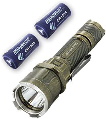 Combo: JETBeam 3M Pro Retro Flashlight 1100Lm w/Eco-Sensa CR123A batteries & choices of 18650 battery & Charger (No 18650, no charger)