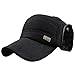 eYourlife2012 Mens Winter Wool Fleece Faux Fur Outdoor Peaked Baseball Cap Hat with Ear Warmer Black