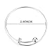 2 inch 10pcs Expandable Bulk Wire Blank Adjustable Bangle Bracelet for Baby, DIY Jewelry Making
