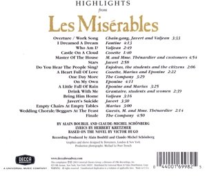 Alain Boublil Claude Michel Schonberg Colm Wilkinson Les Miserables Highlights From The 1987 Original Broadway Cast Amazon Com Music