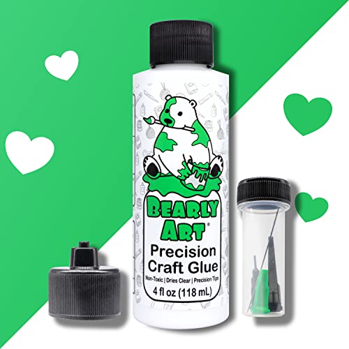 Bearly Art Precision Craft Glue The Original 4fl oz Tip Kit Included Dries Clear Metal