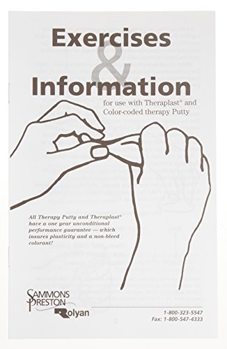 UPC 885914005583, Therapy Putty Hand Exercise Book, 12 Page Booklet with Hand and Wrist Exercises for At-Home Physical and Occupational Therapy, Grip Strength Training, Surgery and Injury Recovery, Pack of 20