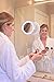 Wireless Touch Activated LED Lighted Makeup Mirror with 7x Magnification. BONUS: Padded, Elegant Travel Bag